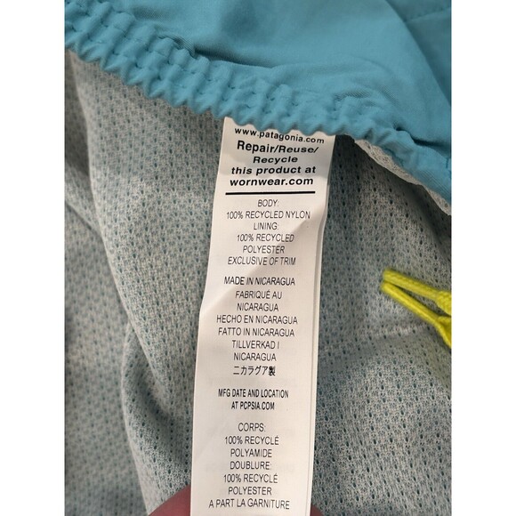 Patagonia Men’s Baggies Shorts 5” Brief Lined Teal Blue Size XXL Swim Trunks - Picture 6 of 8